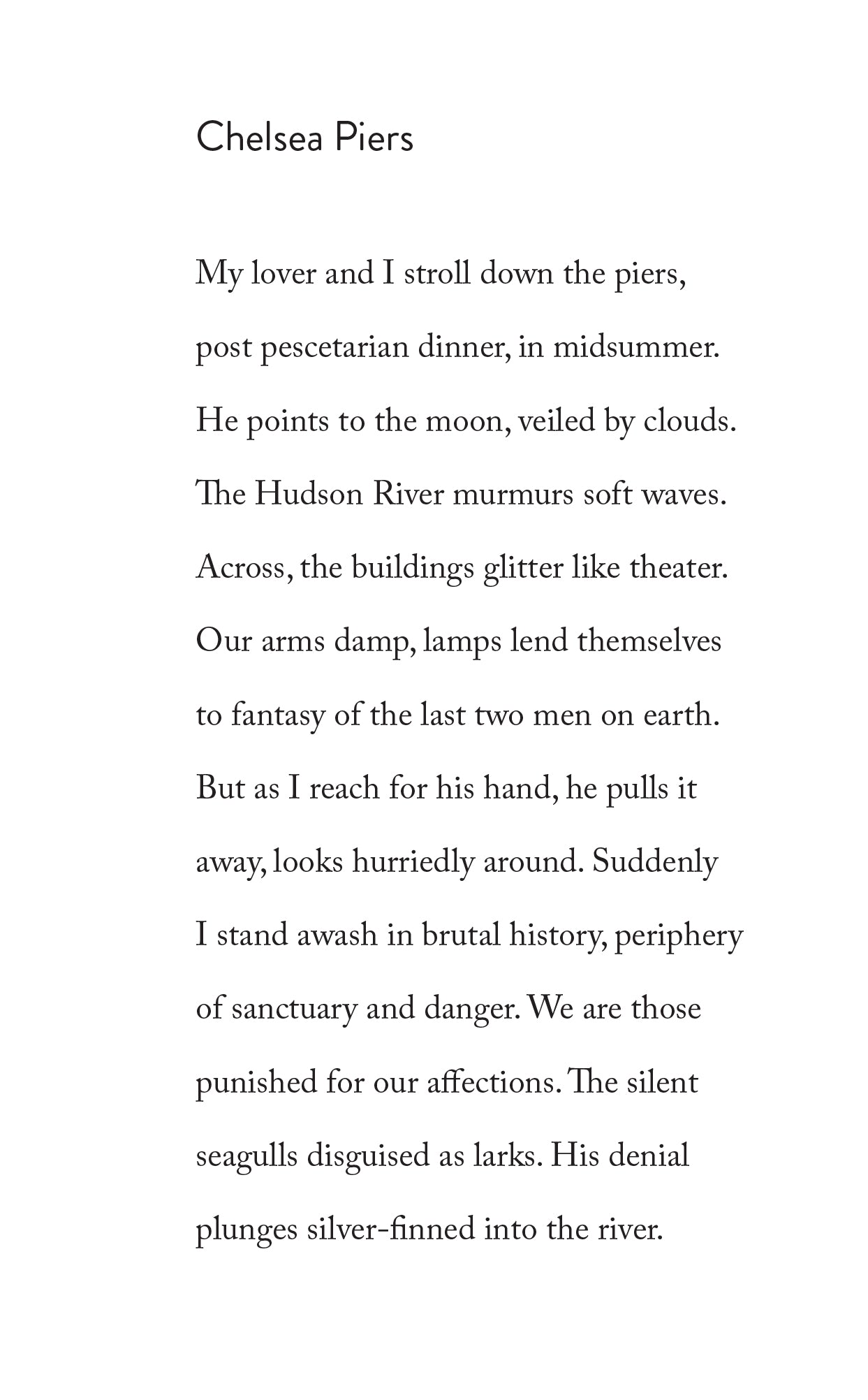 Joseph O. Legaspi’s ‘Chelsea Piers’ poem – CavanKerry Press